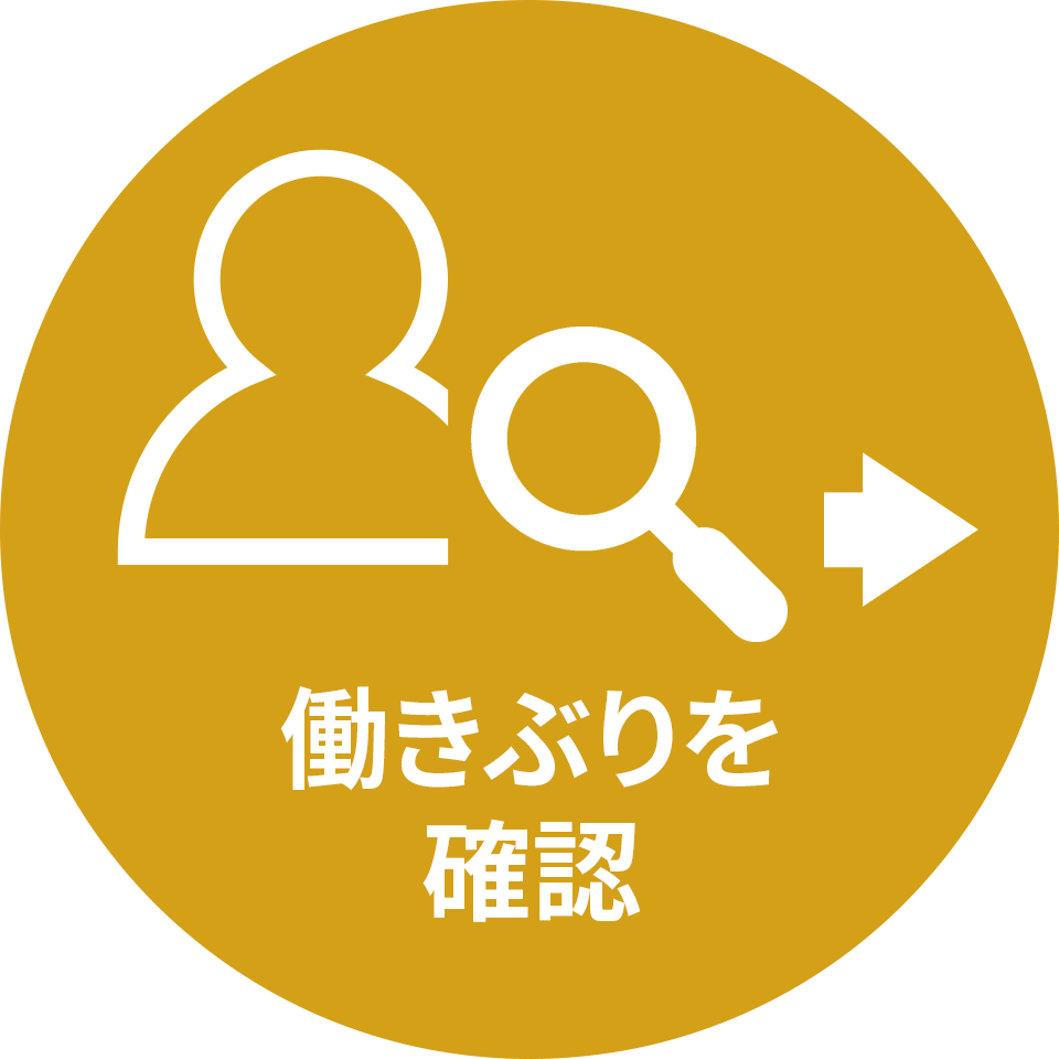 働きぶりを確認